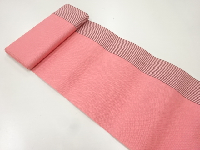 アンティーク　縞模様織出し帯地反物